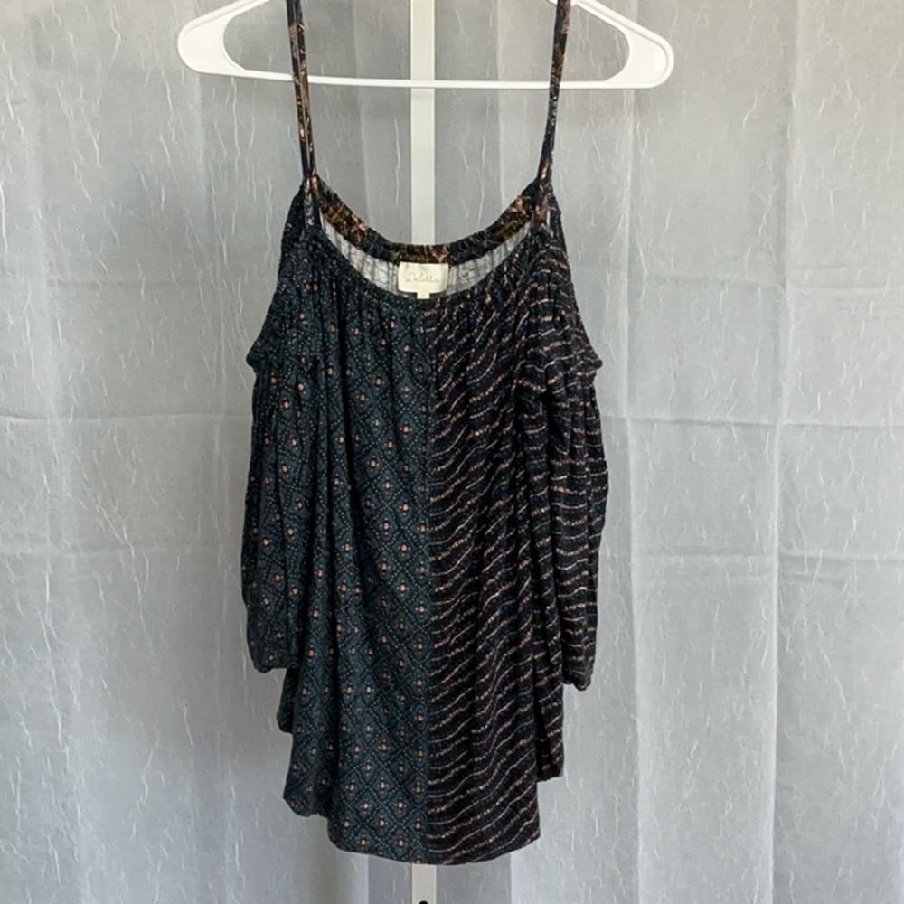 Anthropologie Blouse Asymmetrical Ruffled